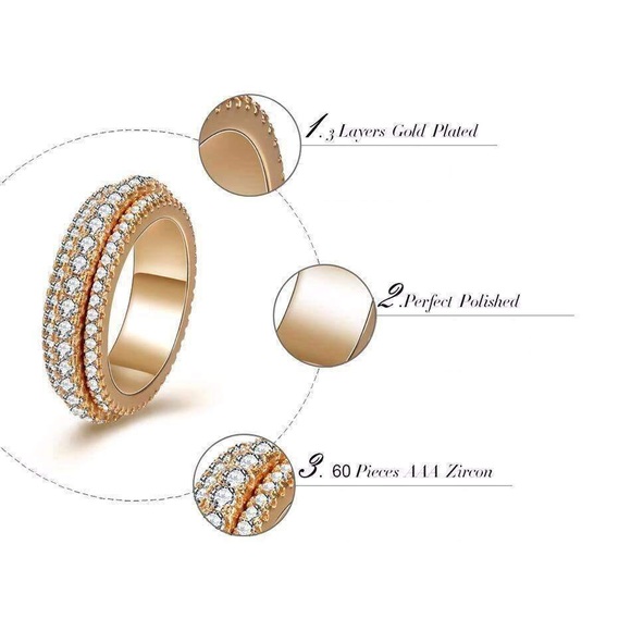 Gold infinity stacking ring - Picture 6 of 6